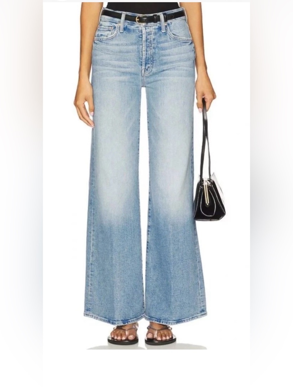 MOTHER TOMCAT ROLLER “I confess” anthropologie 26 light Wide-Leg Flare Jeans